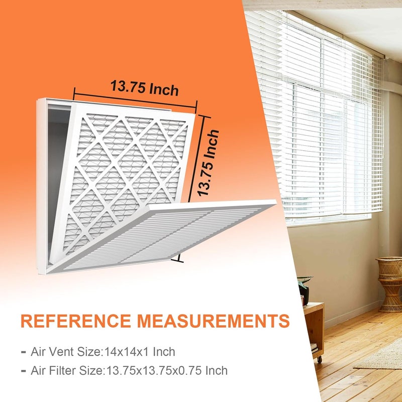 Anycore 14x14x1 Air Filter 2 Pack MERV 8 HVAC AC Furnace Pleated Air Filters for Home Office MPR 600 FPR 5 (Actual Size: 13.75x13.75x0.75 inch) - Image 3